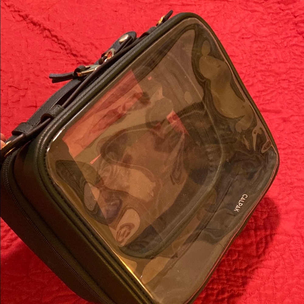 Calpak Black and Clear Cosmetic Case